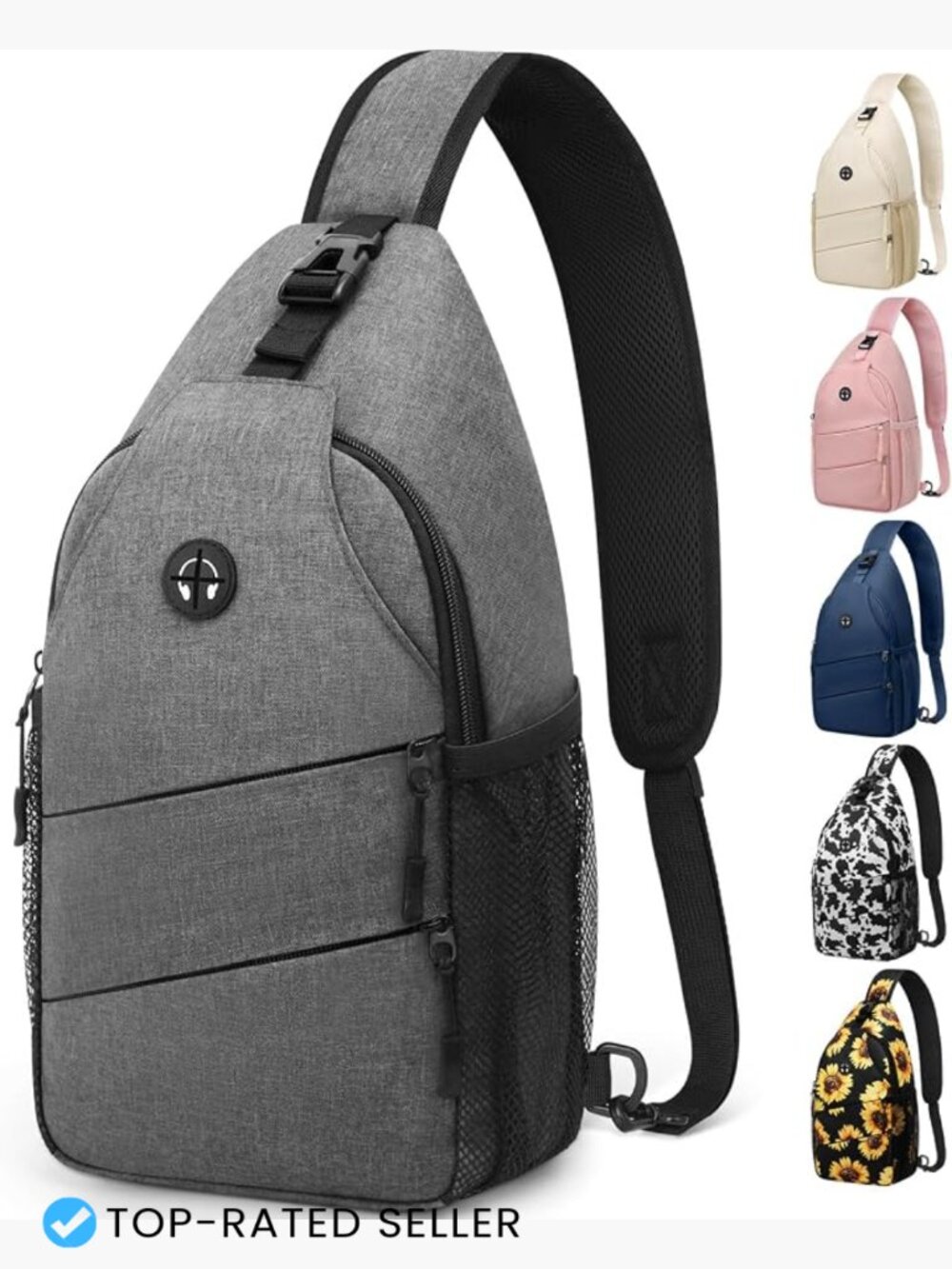 Crossbody Sling Bag Backpack Casual Chest Bag Convertible Shoulder Strap